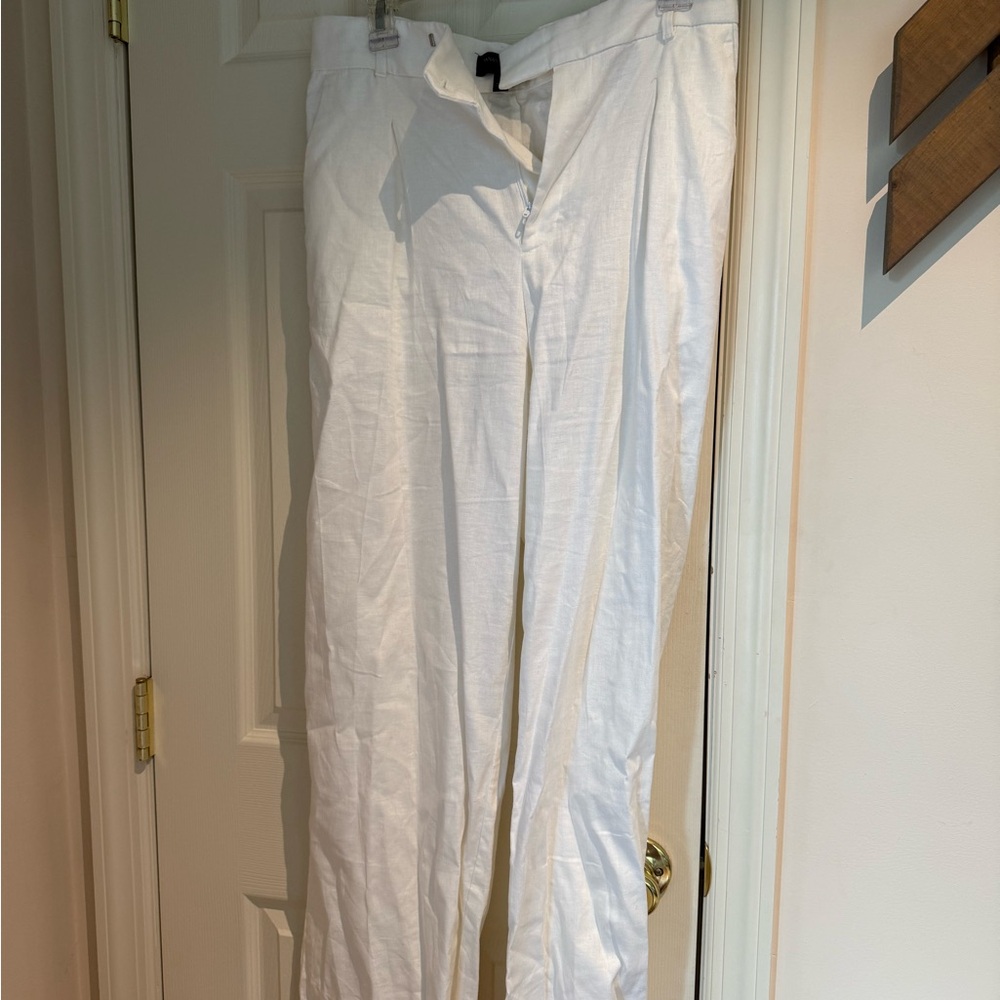 Banana Republic White Linen Pants